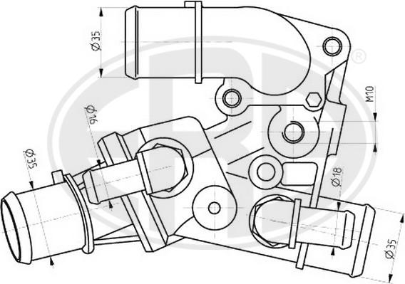 ERA 350250 - Термостат, охолоджуюча рідина autozip.com.ua