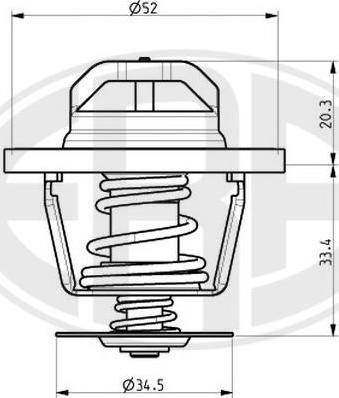 ERA 350214A - Термостат, охолоджуюча рідина autozip.com.ua