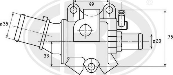 ERA 350285 - Термостат, охолоджуюча рідина autozip.com.ua