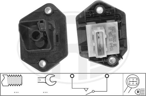 ERA 330601 - Датчик, контактний перемикач, фара заднього ходу autozip.com.ua