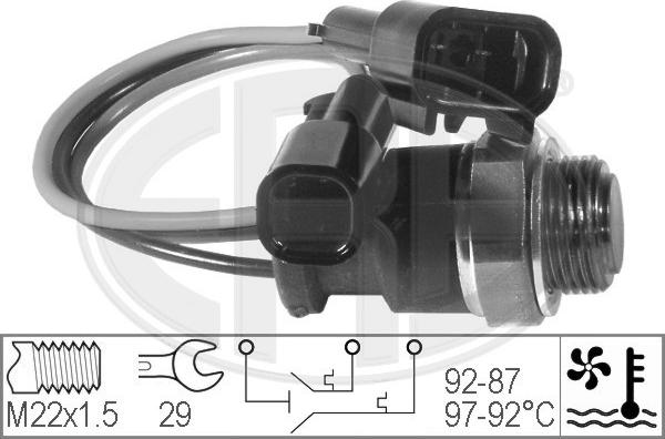 ERA 330205 - Термовимикач, вентилятор радіатора / кондиціонера autozip.com.ua