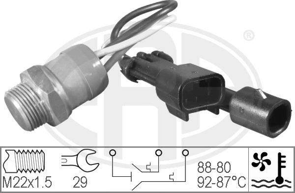 ERA 330206 - Термовимикач, вентилятор радіатора / кондиціонера autozip.com.ua