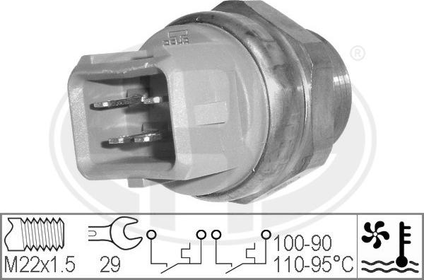 ERA 330211 - Термовимикач, вентилятор радіатора / кондиціонера autozip.com.ua