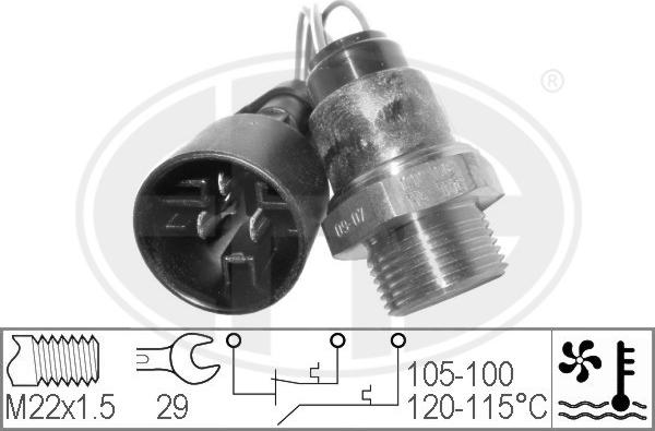 ERA 330225 - Термовимикач, вентилятор радіатора / кондиціонера autozip.com.ua
