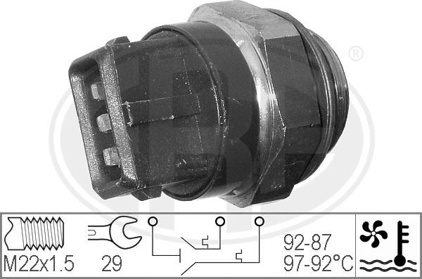 ERA 330272 - Термовимикач, вентилятор радіатора / кондиціонера autozip.com.ua