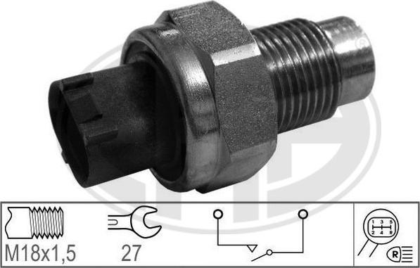 ERA 330752 - Датчик, контактний перемикач, фара заднього ходу autozip.com.ua