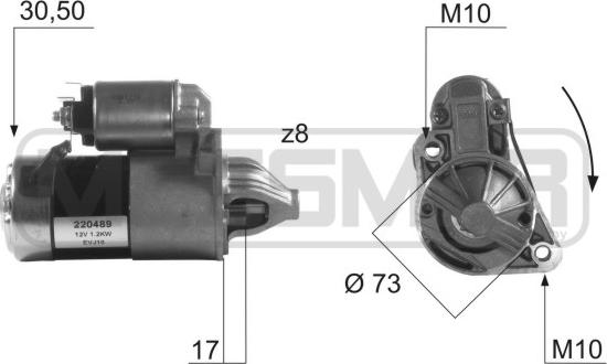 ERA 220489A - Стартер autozip.com.ua