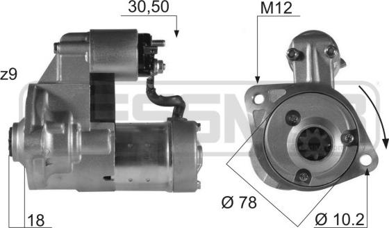 ERA 220048R - Стартер autozip.com.ua