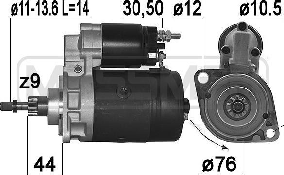 ERA 220357R - Стартер autozip.com.ua