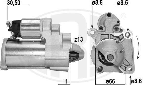 ERA 221068A - Стартер autozip.com.ua