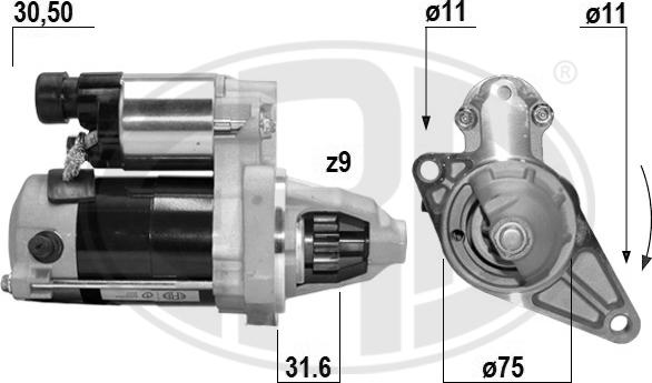 ERA 221074A - Стартер autozip.com.ua