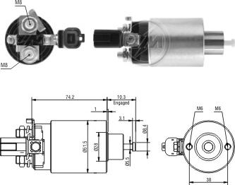 ERA ZM4695 - Тягове реле, стартер autozip.com.ua