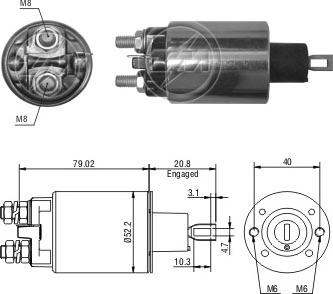 ERA ZM480 - Тягове реле, стартер autozip.com.ua