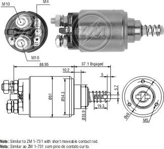 ERA ZM543 - Тягове реле, стартер autozip.com.ua