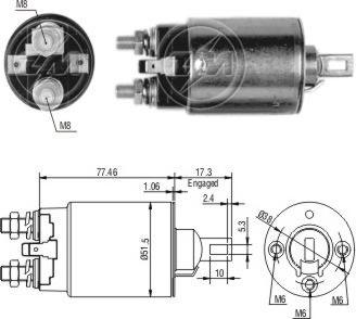 ERA ZM690 - Тягове реле, стартер autozip.com.ua