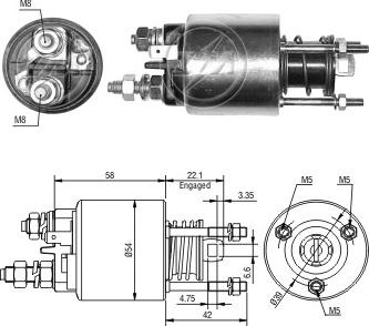 ERA ZM6595 - Тягове реле, стартер autozip.com.ua