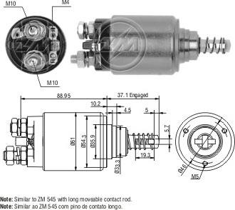 ERA ZM1545 - Тягове реле, стартер autozip.com.ua