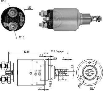 ERA ZM1653 - Тягове реле, стартер autozip.com.ua