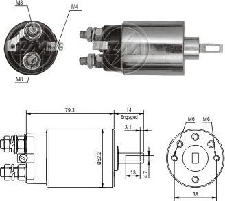 ERA ZM1689 - Тягове реле, стартер autozip.com.ua