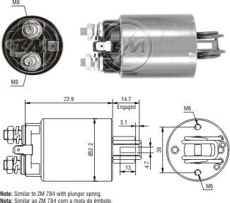 ERA ZM1784 - Тягове реле, стартер autozip.com.ua