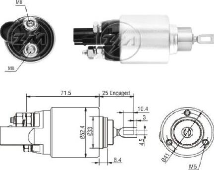 ERA ZM8381 - Тягове реле, стартер autozip.com.ua