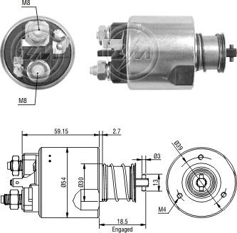 ERA ZM3491 - Тягове реле, стартер autozip.com.ua