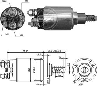 ERA ZM3640 - Тягове реле, стартер autozip.com.ua