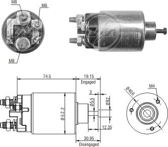 ERA ZM2860 - Тягове реле, стартер autozip.com.ua