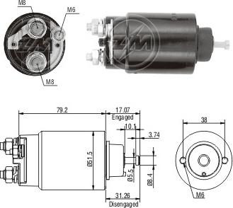 ERA ZM2762 - Тягове реле, стартер autozip.com.ua