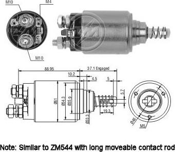 ERA ZM744 - Тягове реле, стартер autozip.com.ua