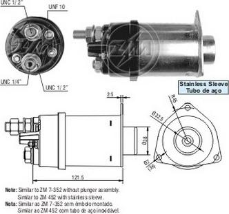 ERA ZM7452 - Тягове реле, стартер autozip.com.ua