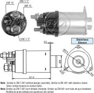 ERA ZM7461 - Тягове реле, стартер autozip.com.ua