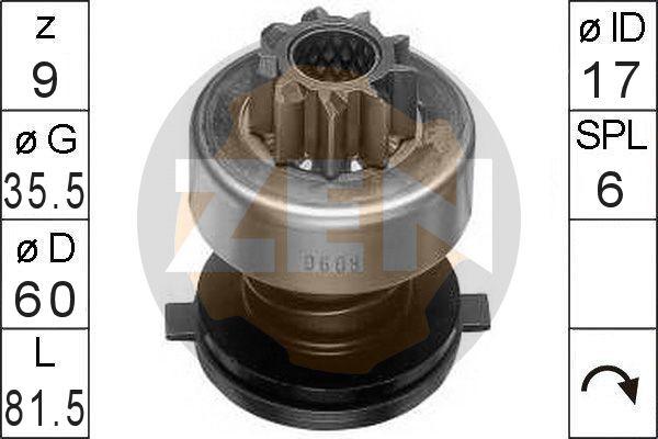 ERA ZN0608 - Провідна шестерня, стартер autozip.com.ua