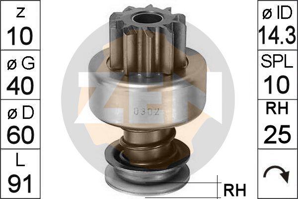 ERA ZN0302 - Провідна шестерня, стартер autozip.com.ua