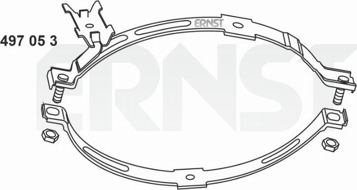 ERNST 497053 - Кронштейн, втулка, система випуску autozip.com.ua
