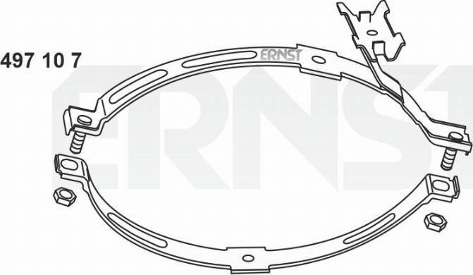 ERNST 497107 - Кронштейн, втулка, система випуску autozip.com.ua