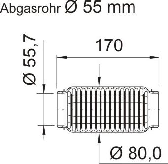 ERNST 464253 - Гофрована труба вихлопна система autozip.com.ua