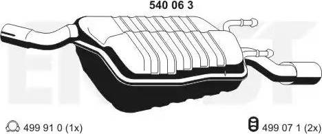 ERNST 540063 - Глушник вихлопних газів кінцевий autozip.com.ua