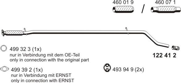 ERNST 550406 - Труба вихлопного газу autozip.com.ua
