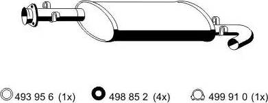 ERNST 515108 - Середній глушник вихлопних газів autozip.com.ua