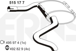 ERNST 515177 - Глушник вихлопних газів кінцевий autozip.com.ua