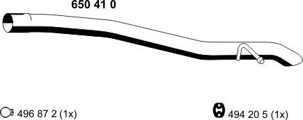 ERNST 650410 - Труба вихлопного газу autozip.com.ua