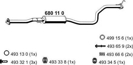 ERNST 680110 - Середній глушник вихлопних газів autozip.com.ua