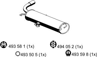 ERNST 688017 - Глушник вихлопних газів кінцевий autozip.com.ua