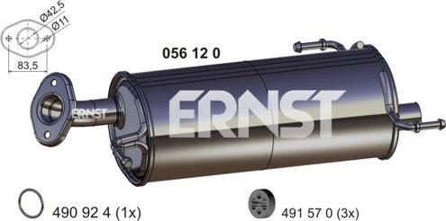 ERNST 056120 - Глушник вихлопних газів кінцевий autozip.com.ua
