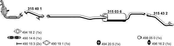 ERNST 031705 - Система випуску ОГ autozip.com.ua