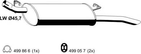 ERNST 033091 - Глушник вихлопних газів кінцевий autozip.com.ua