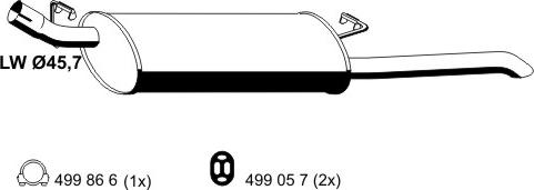 ERNST 033107 - Глушник вихлопних газів кінцевий autozip.com.ua