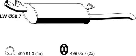 ERNST 033114 - Глушник вихлопних газів кінцевий autozip.com.ua