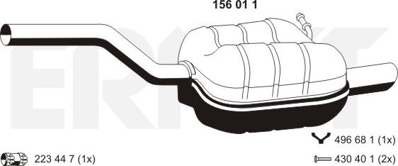 ERNST 156011 - Глушник вихлопних газів кінцевий autozip.com.ua